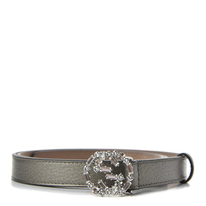 Gucci Calfskin Crystal Interlocking G Belt 95 38 Sasso 1 of 4