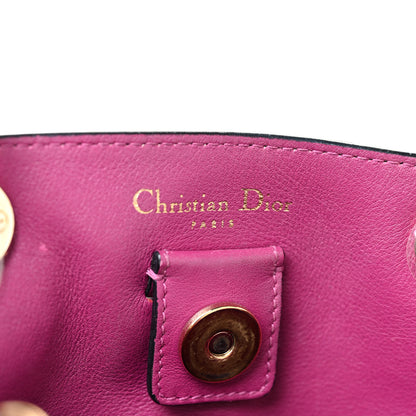 Christian Dior Bullcalf Medium Diorissimo Tote Black Rose Indien 6 of 12