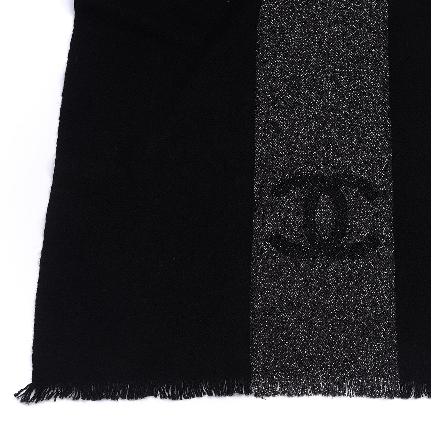 Cashmere Viscose CC Scarf Black Grey