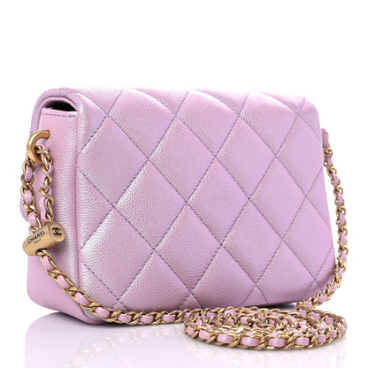Chanel Iridescent Caviar Quilted Mini My Perfect Flap Pink 3 of 11