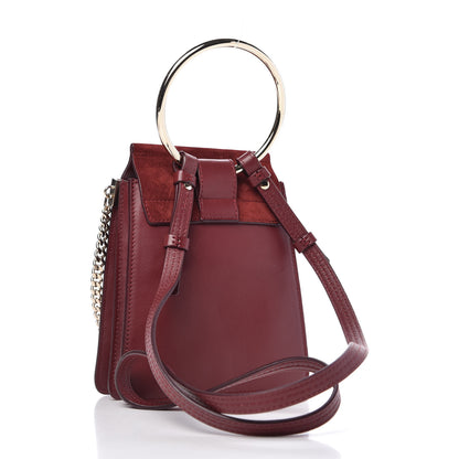 Chloe Suede Calfskin Mini Faye Bracelet Bag Plum Purple 3 of 10