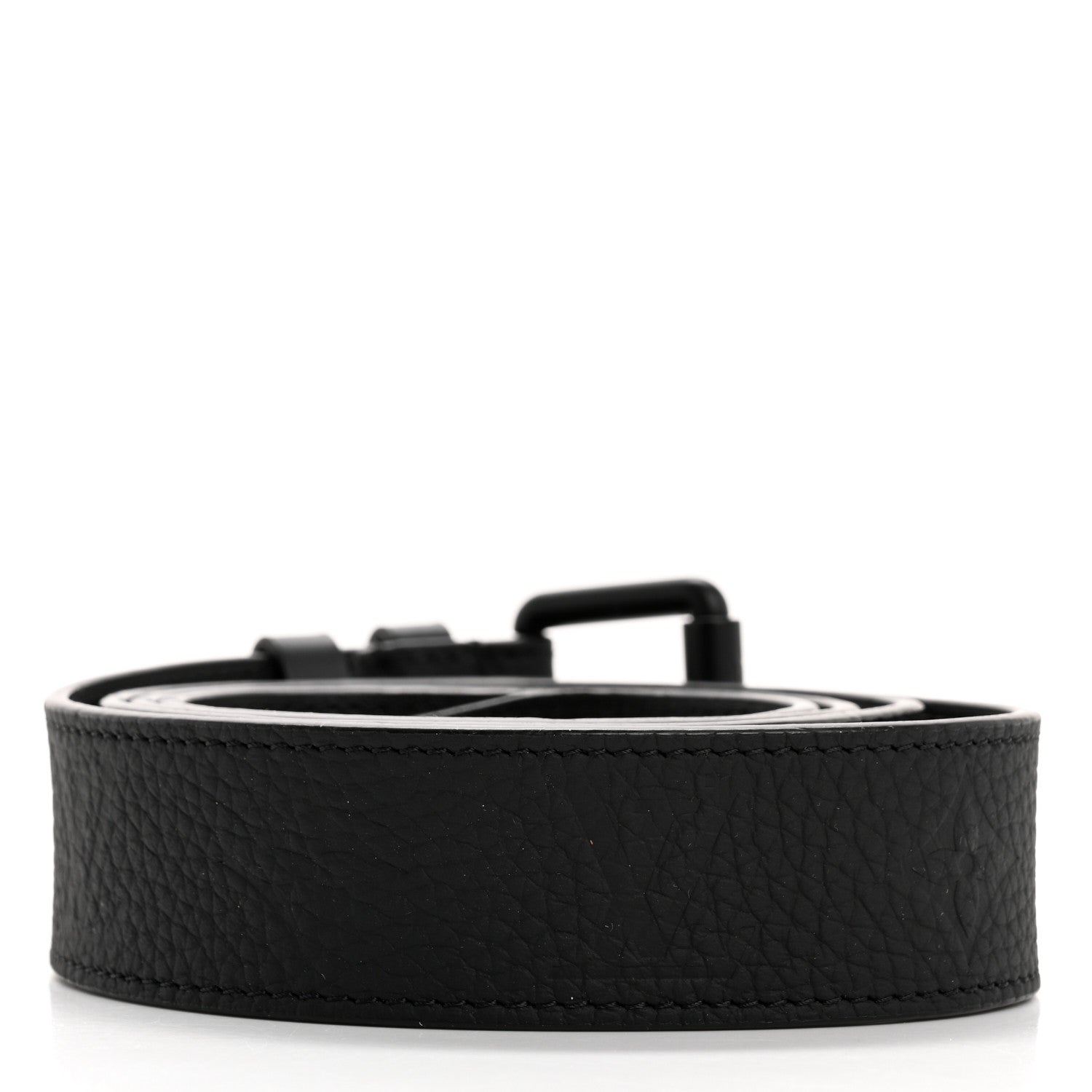 Louis Vuitton Taurillon Monogram Signature 35 MM Chain Belt 110 44 Black 2 of 9