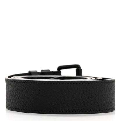 Louis Vuitton Taurillon Monogram Signature 35 MM Chain Belt 110 44 Black 2 of 9