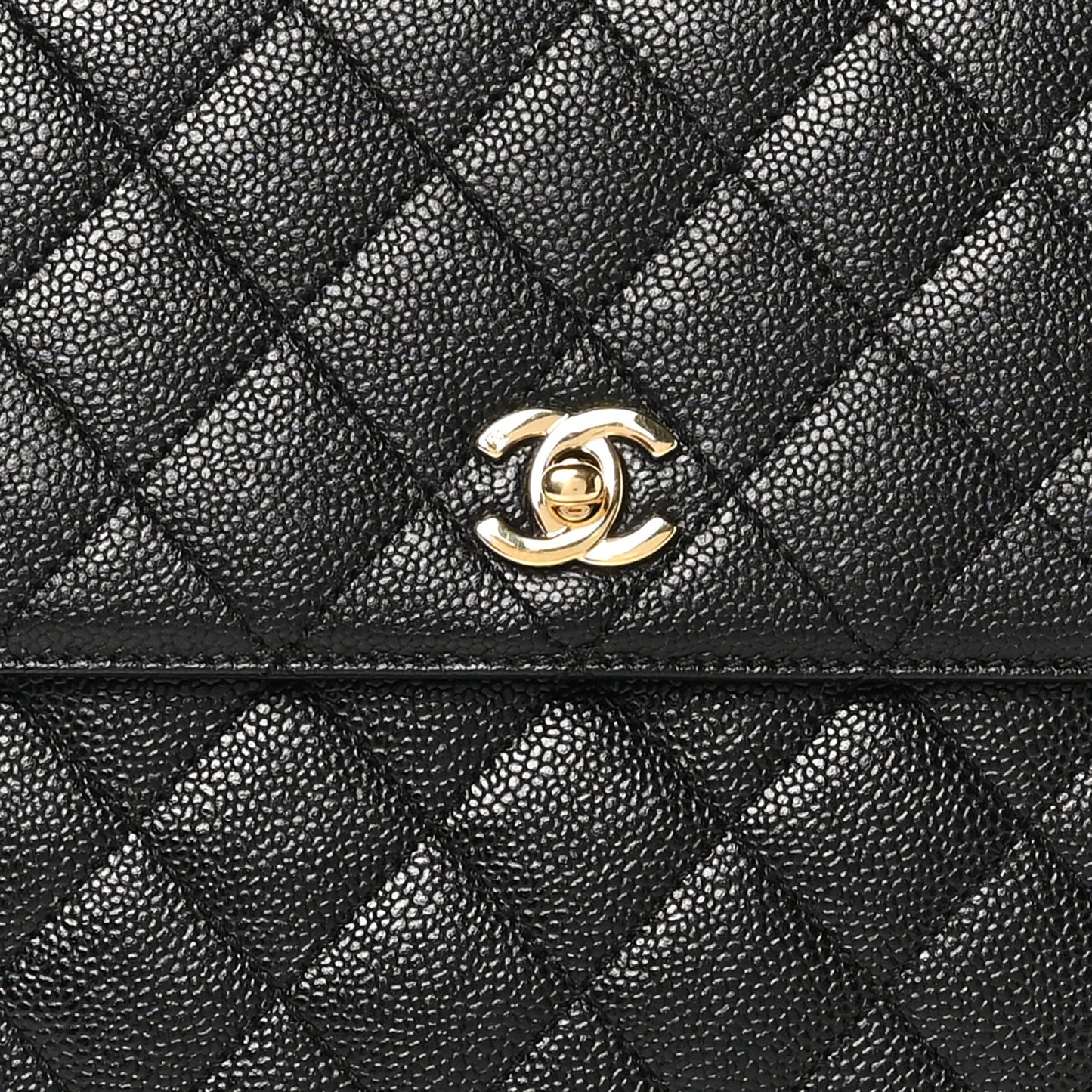 Caviar Quilted Jumbo Kelly Flap Black