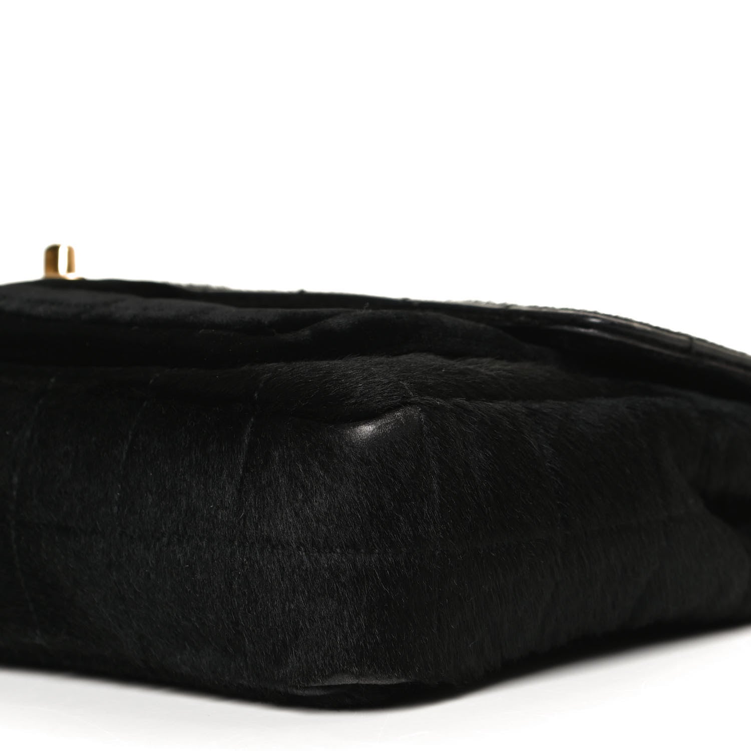 Chanel Pony Hair Velvet Chocolate Bar Flap Black 10 of 10