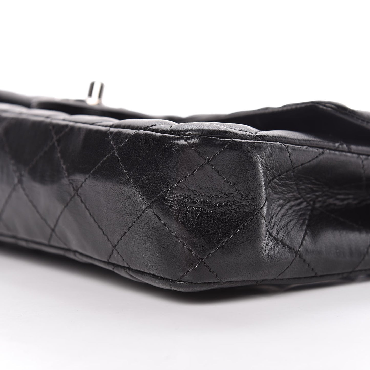 Lambskin Quilted East West Flap Black