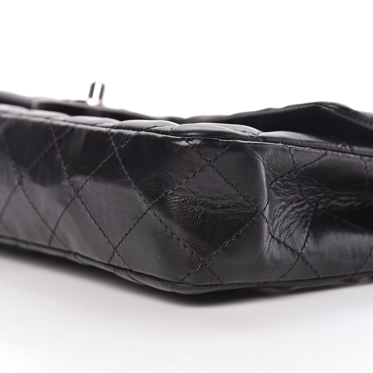 Chanel Lambskin Quilted East West Flap Black 11 of 12