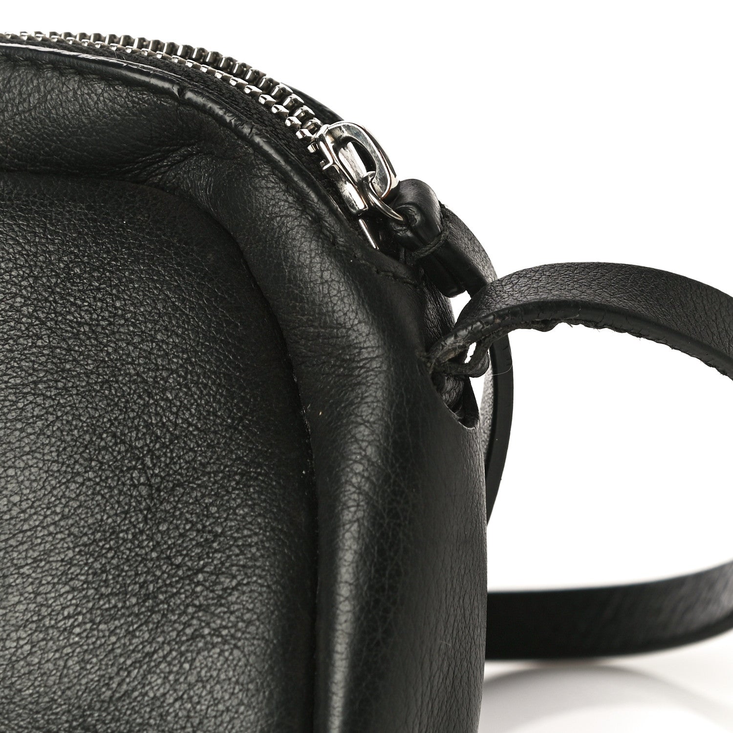 Balenciaga Calfskin Political Campaign Logo XS Camera Bag Black 7 of 14