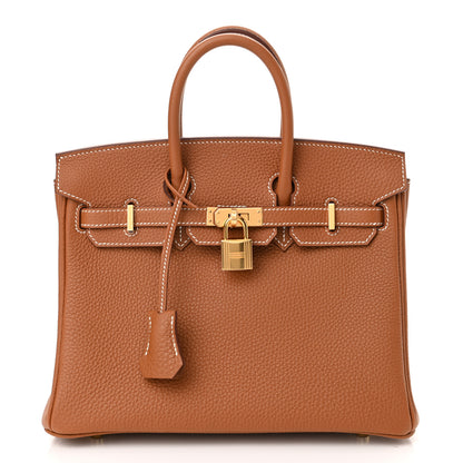 Hermes Togo Birkin 25 Gold 1 of 11