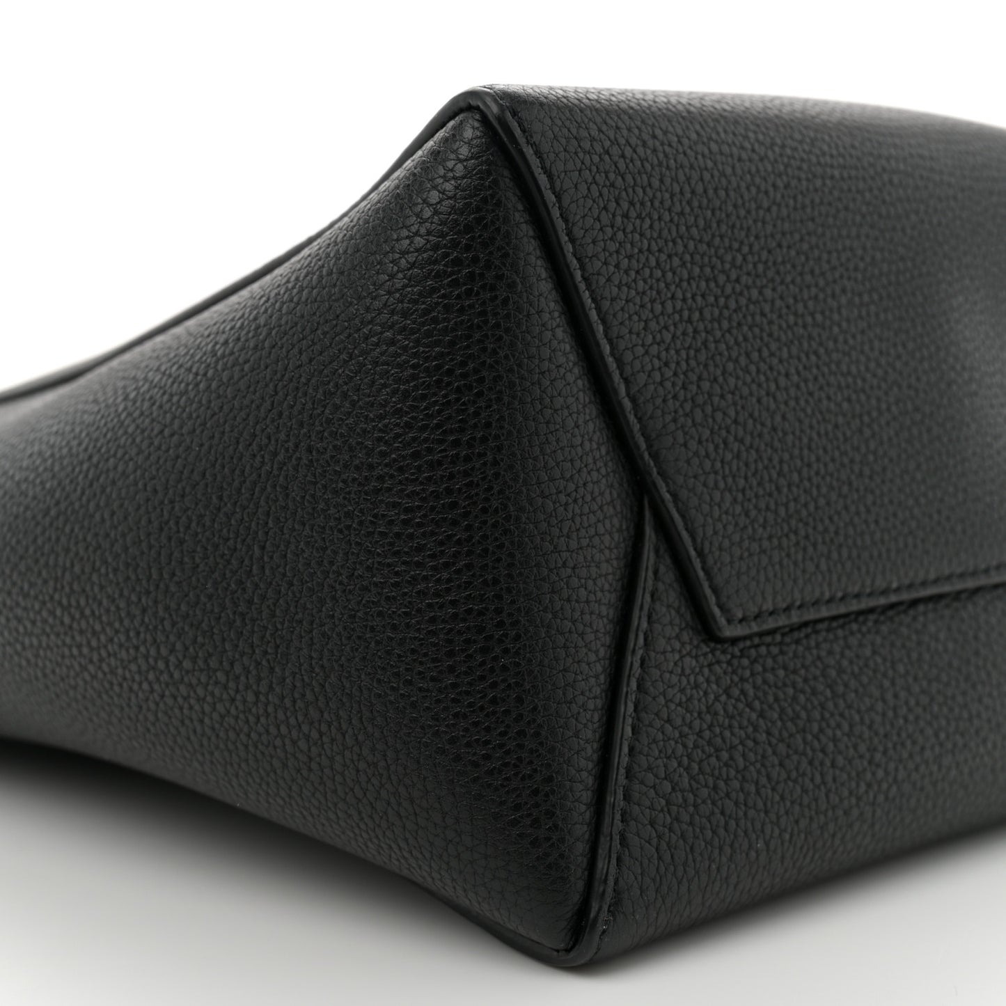 Soft Grained Calfskin Small Sangle Bucket Bag Black