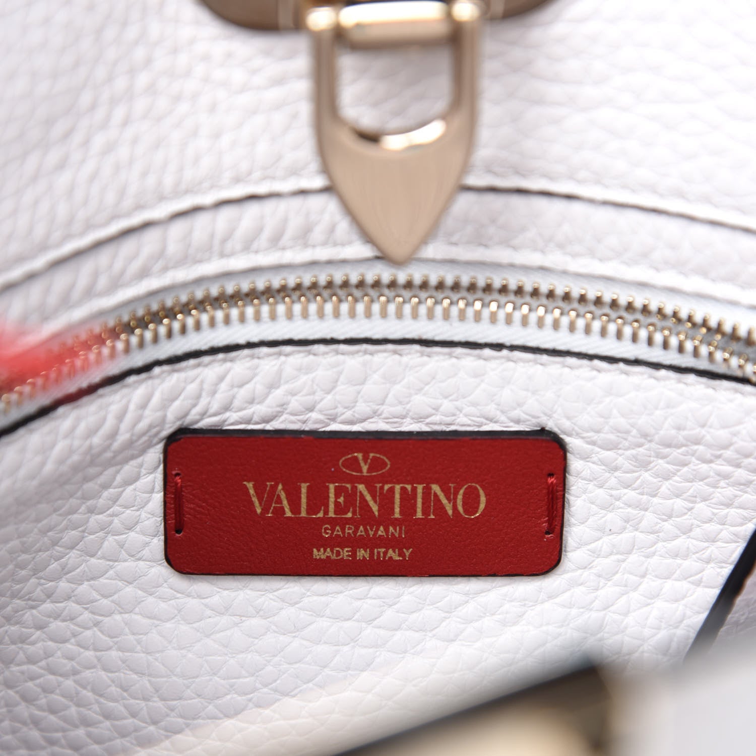 Valentino Garavani Pebbled Calfskin Mini Rockstud Flip-Lock Messenger Bag Optic White 8 of 9