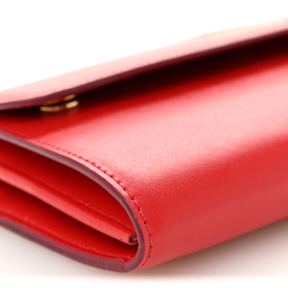 Alexander McQueen Calfskin Wallet on Chain Red 8 of 11