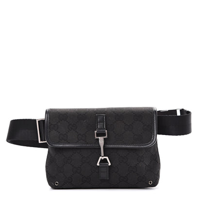 Gucci GG Monogram Web Flight Belt Bag Black 1 of 15