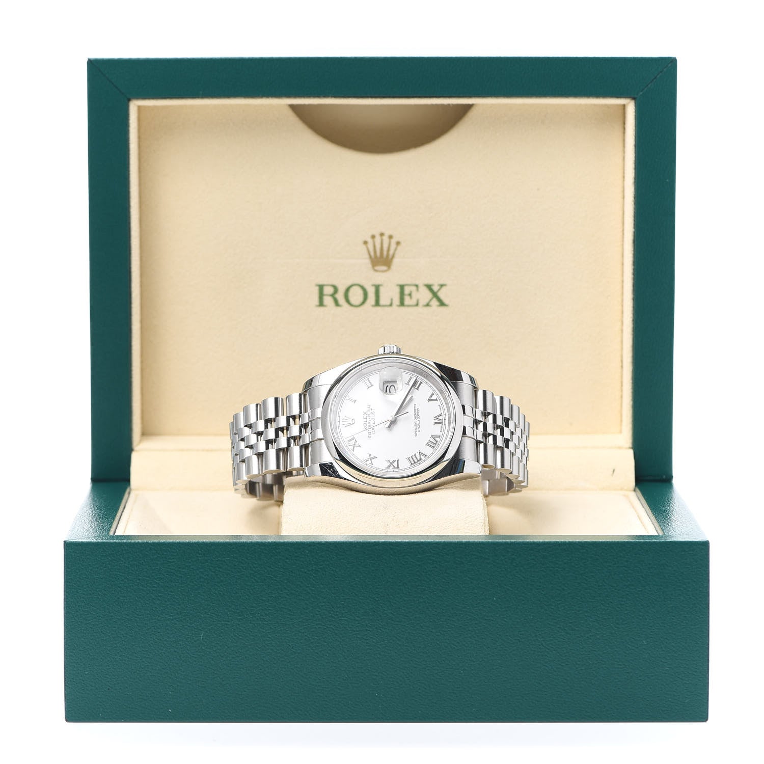 Rolex Stainless Steel 36mm Oyster Perpetual Datejust Watch White Roman 116200 6 of 6