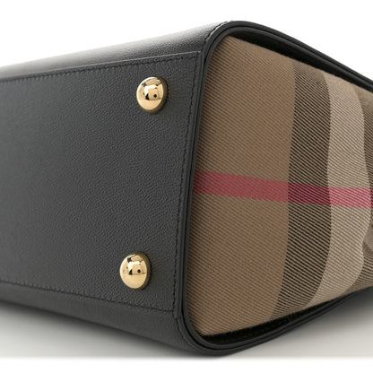 Burberry Calfskin Mega Check Small Banwell Tote Dark 9 of 9