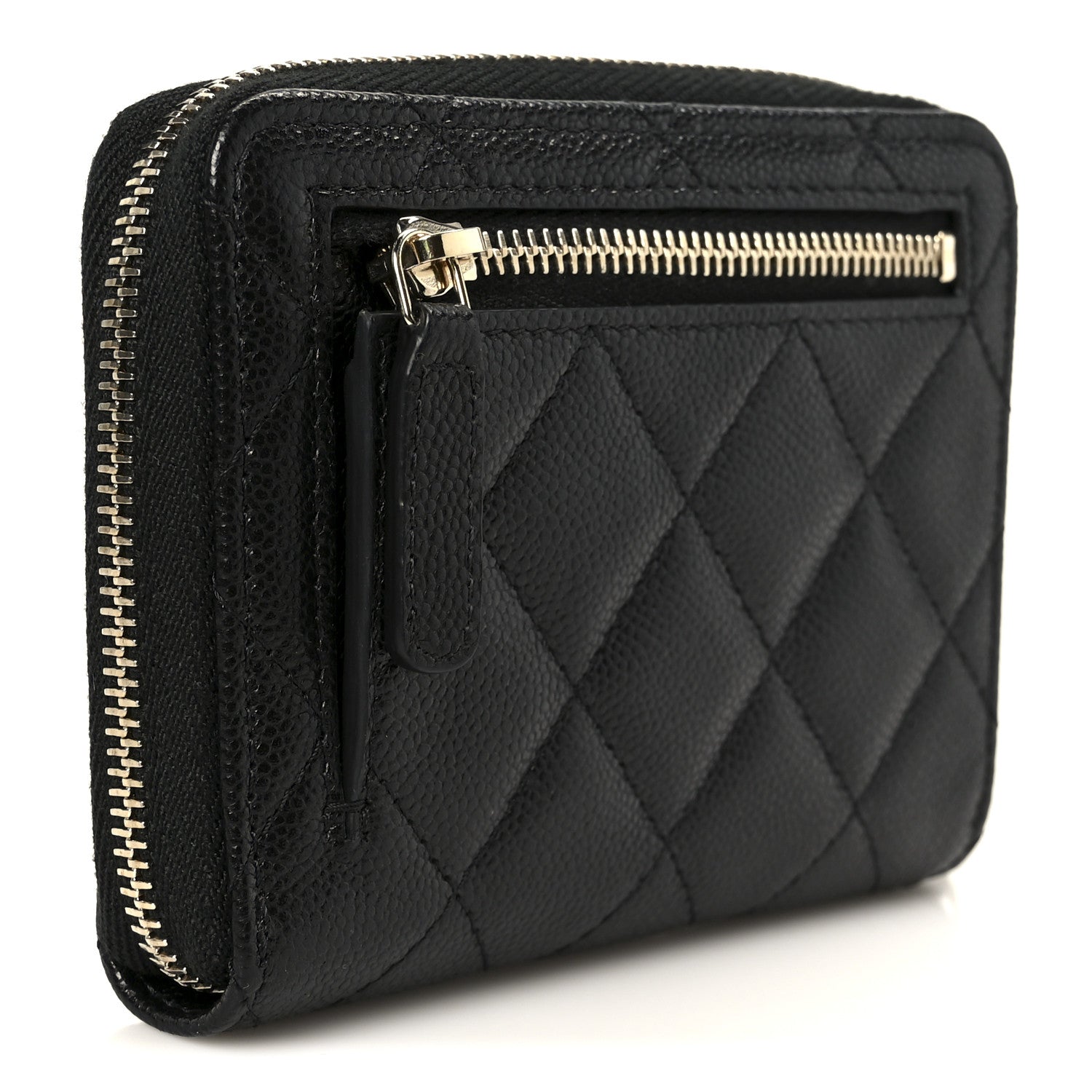 Chanel Caviar Quilted Small Zip Around Wallet Black 3 of 11