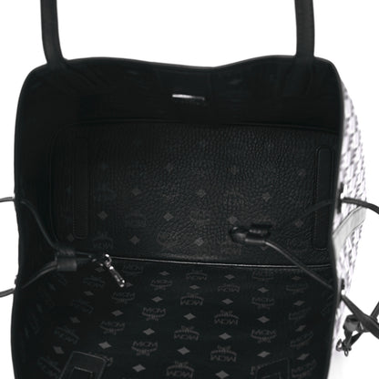 MCM Visetos Medium Liz Reversible Shopper Tote Black 10 of 17