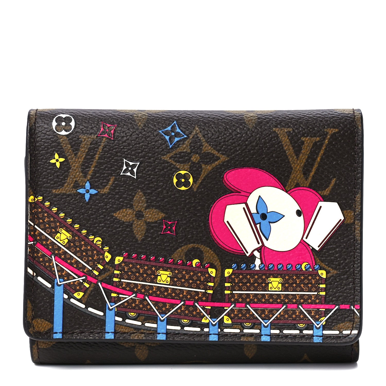 Louis Vuitton Monogram 2020 Christmas Animation Roller Coaster Victorine Wallet Pivoine 1 of 13