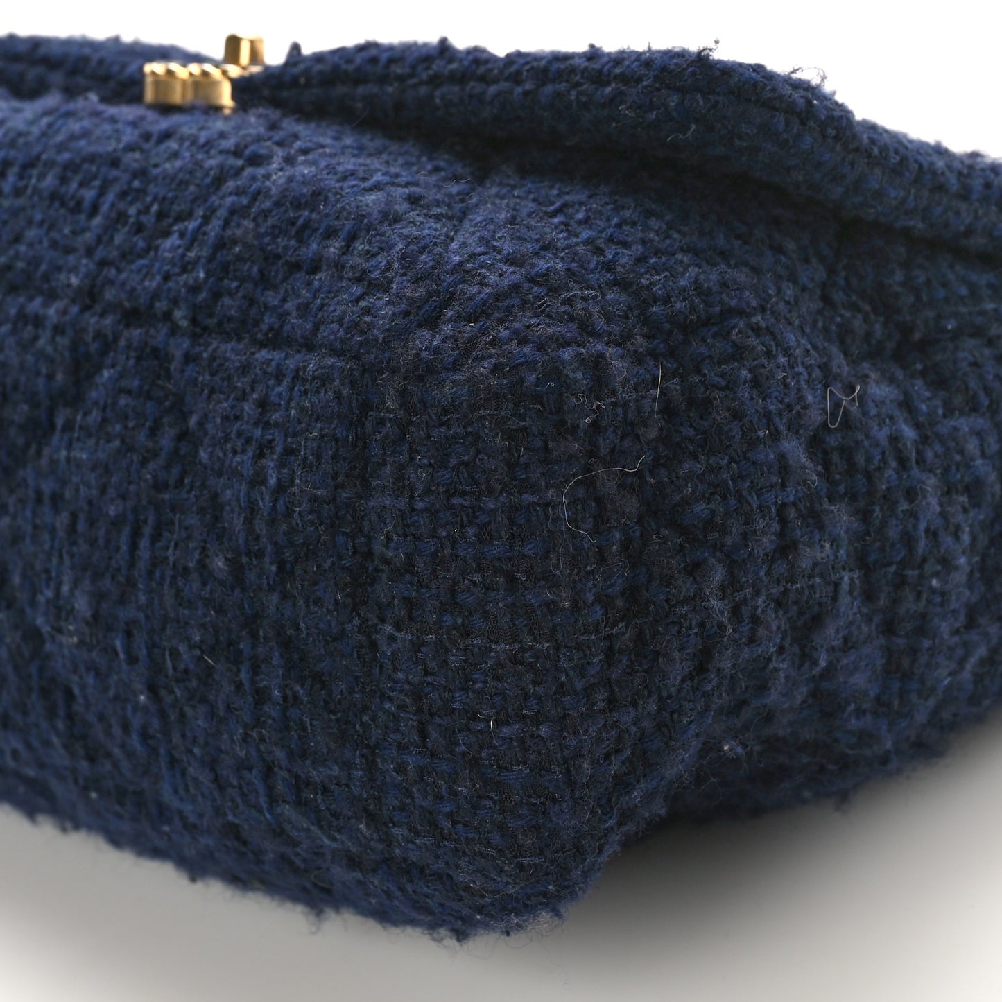 Tweed Quilted Maxi Chanel 19 Flap Navy