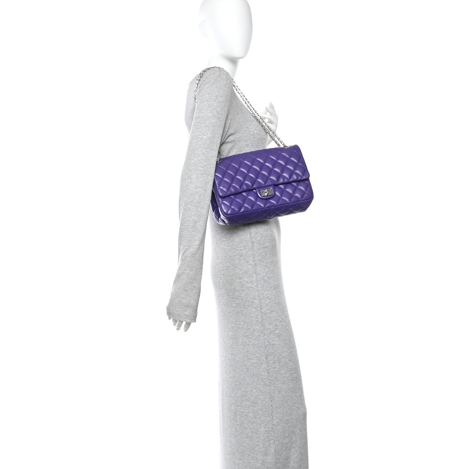 Chanel Lambskin Quilted 2.55 Reissue 226 Flap Purple 2 of 12