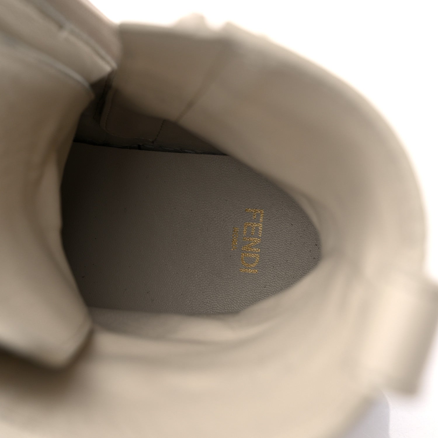 Fendi Vitello Abrasivato Fendigraphy 50mm Biker Boots 39 White 7 of 9