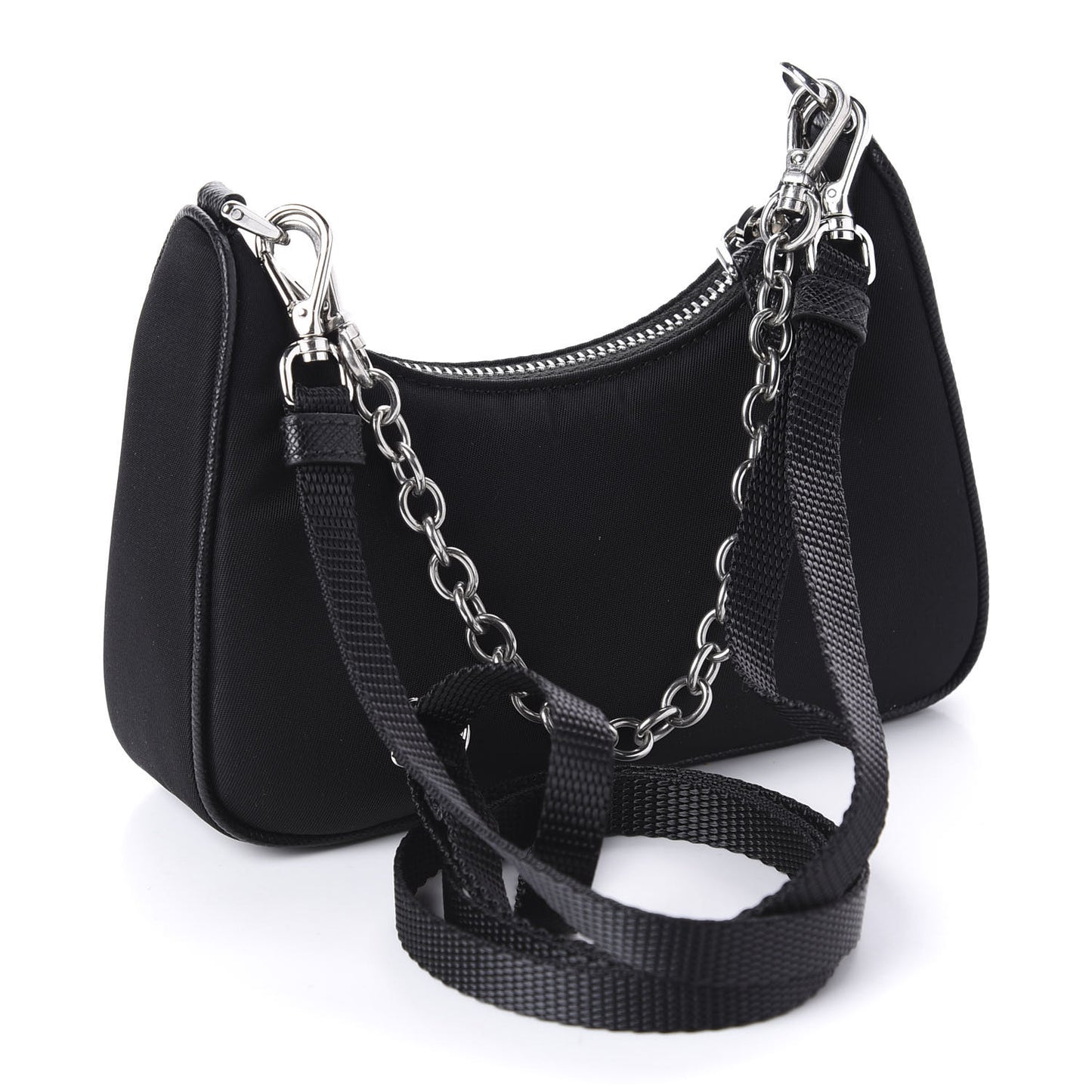 Tessuto Nylon Mini Re-Edition 2000 Shoulder Bag Black
