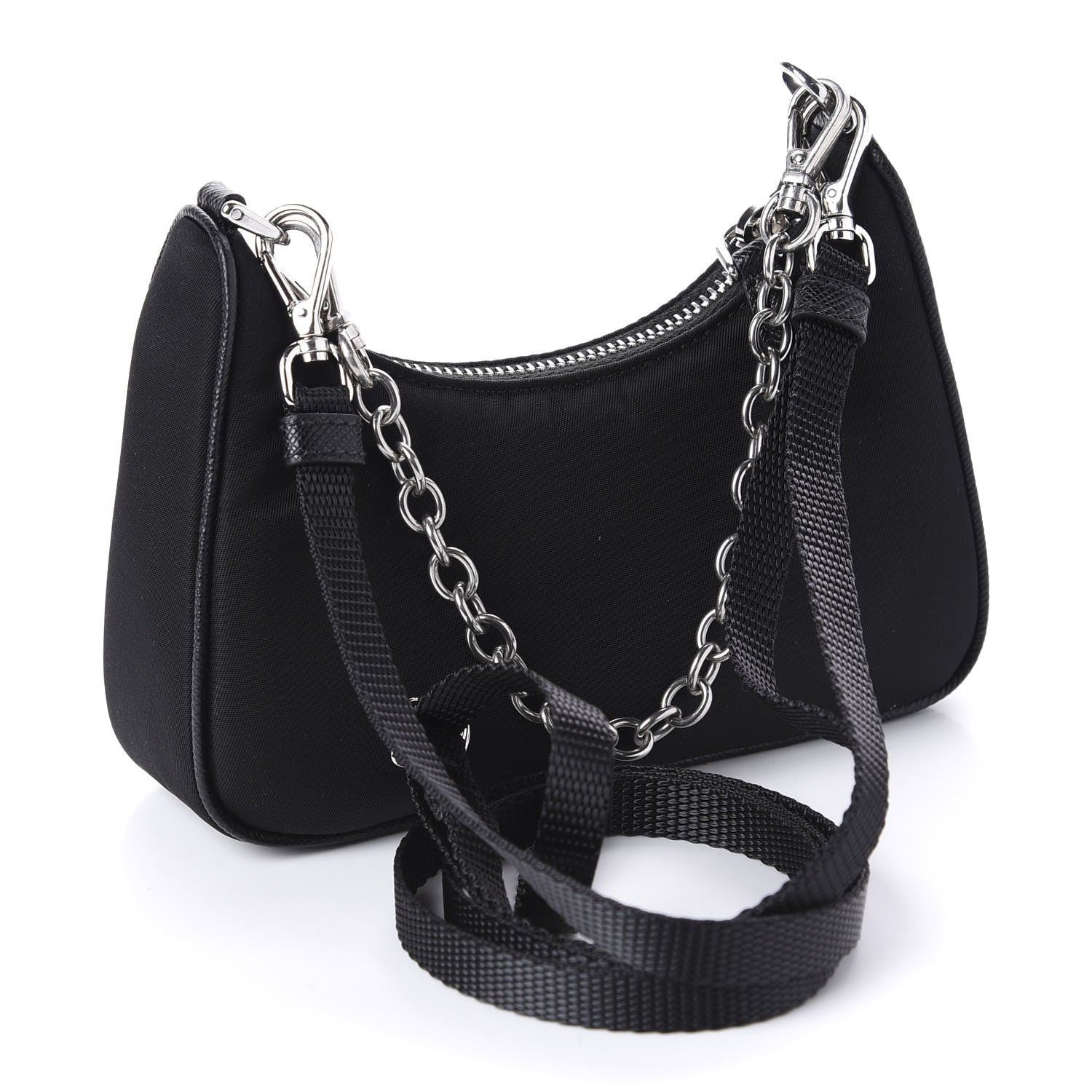 Prada Tessuto Nylon Mini Re-Edition 2000 Shoulder Bag Black 3 of 10