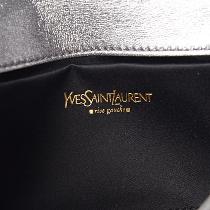 Saint Laurent Metallic Calfskin Y-Mail Clutch Silver 6 of 9