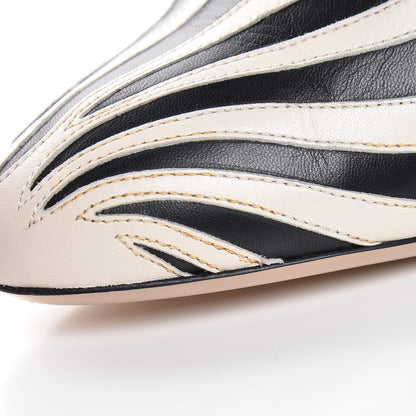 Gucci Malaga Kid Zebra Inlay Lesley Mary Jane Pumps 38.5 Mystic White Black 14 of 16