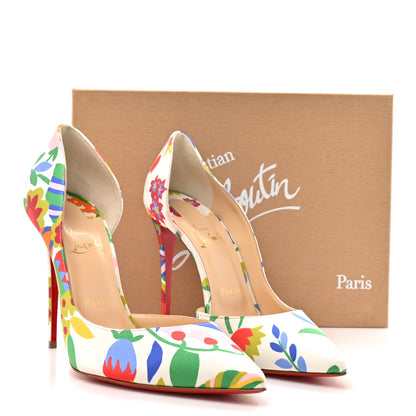 Christian Louboutin Crepe Satin Bloomy Irizia 100 Pumps 40.5 Multicolor 9 of 9