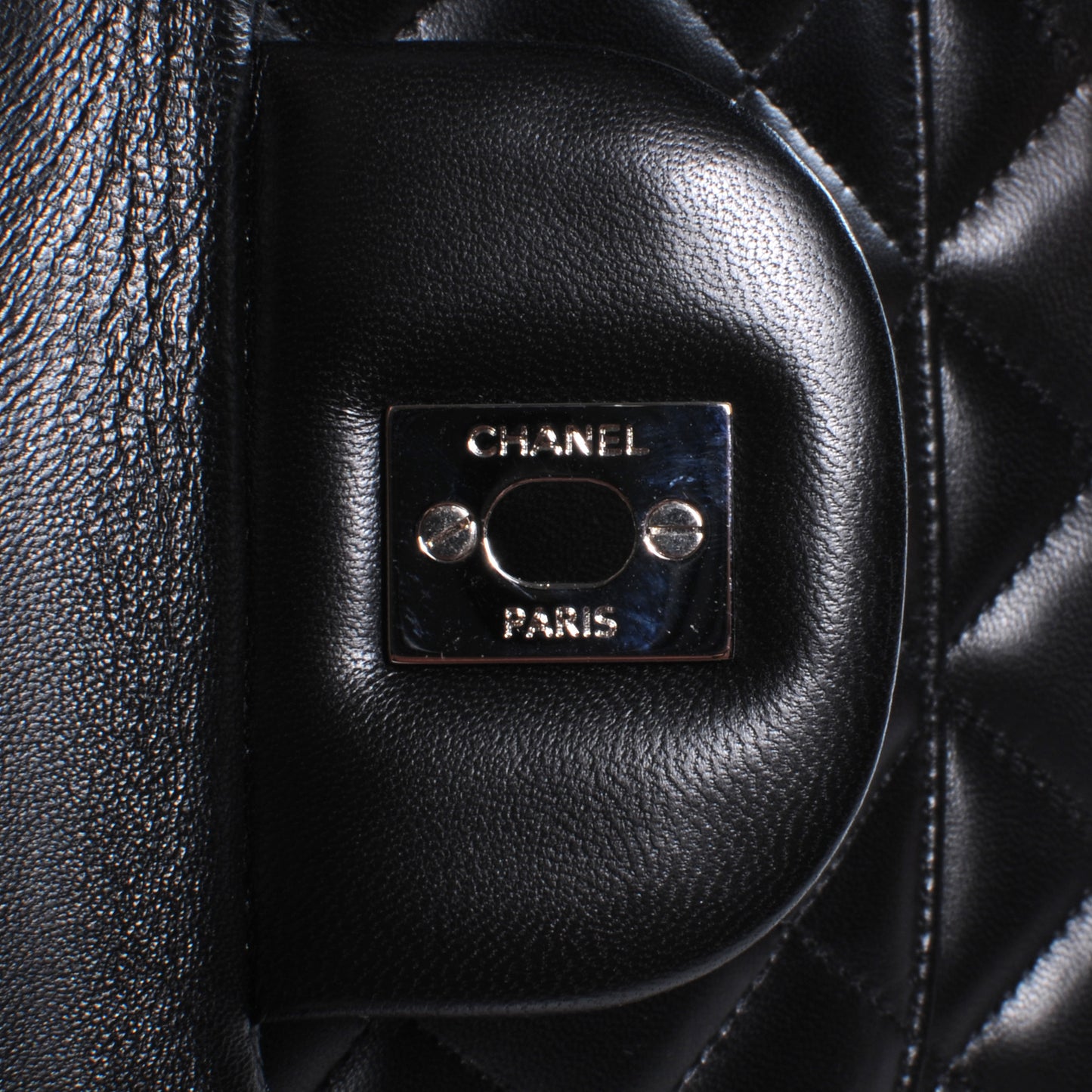 Lambskin Jumbo Double Flap Black