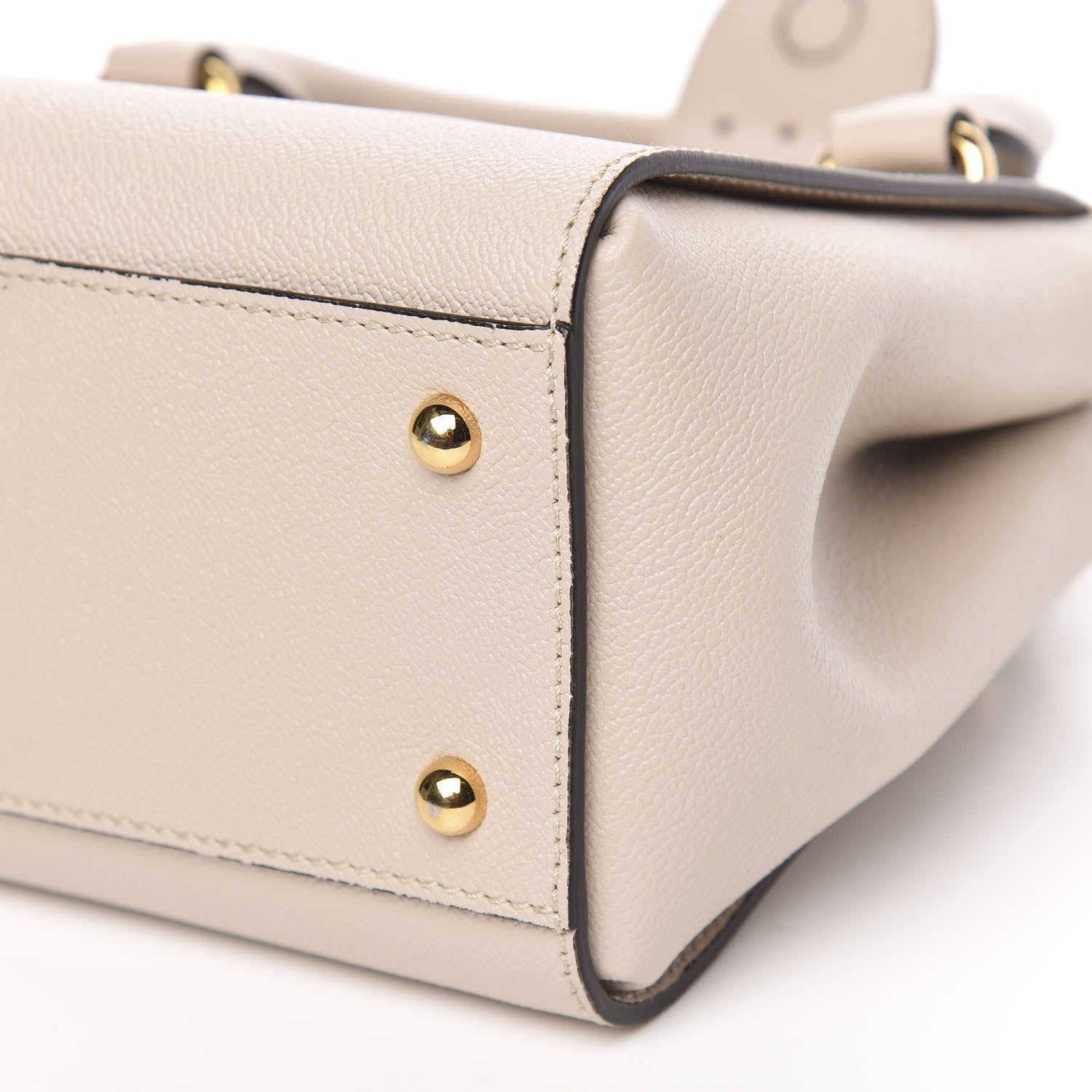 Burberry Soft Grain Calfskin Small Buckle Tote Limestone 10 of 11