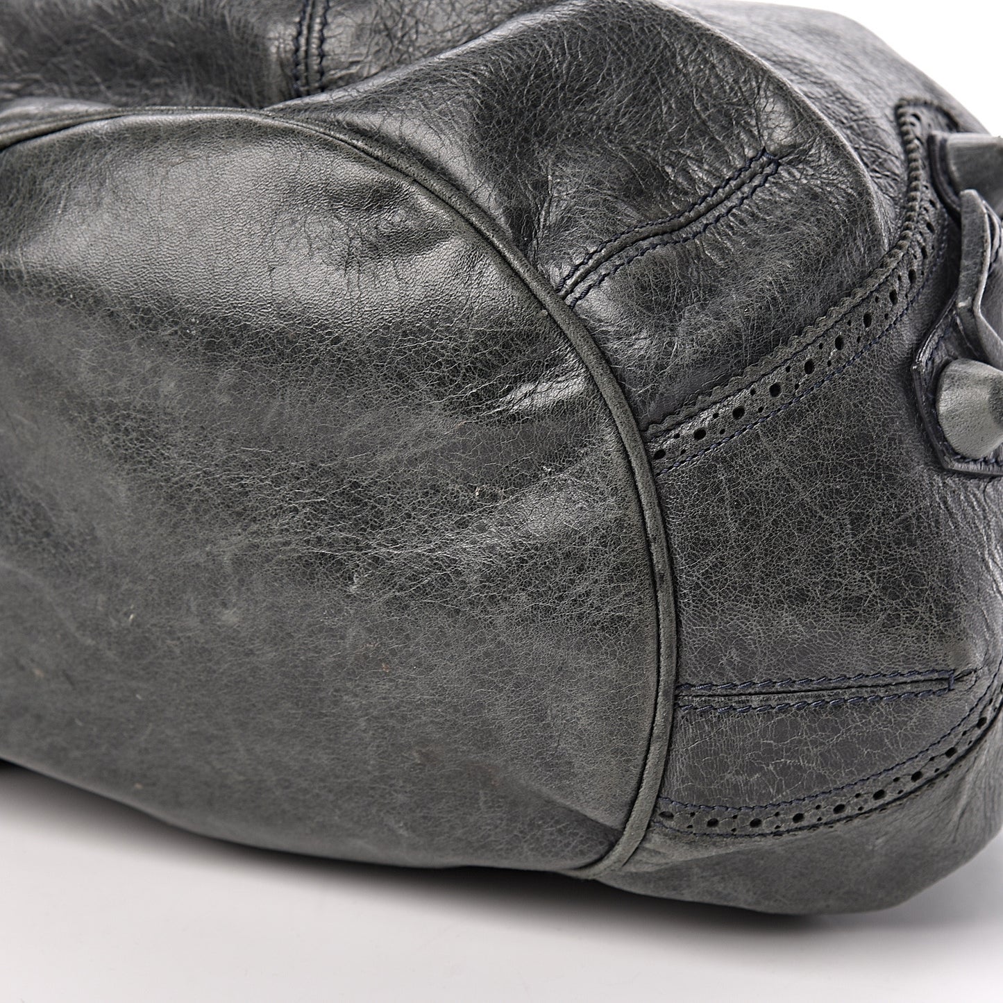 Agneau Giant Brogues Hardware Pompon Anthracite