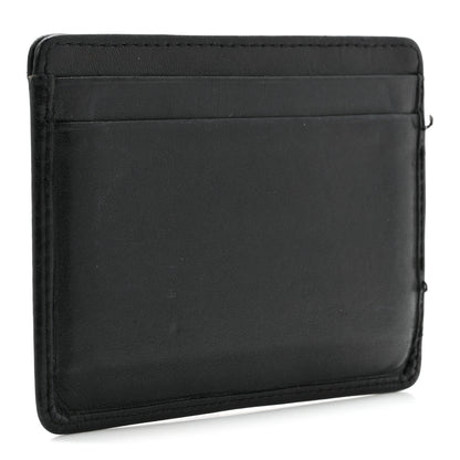 Chanel Calfskin Quilted Cambon Card Holder Black White 3 of 10