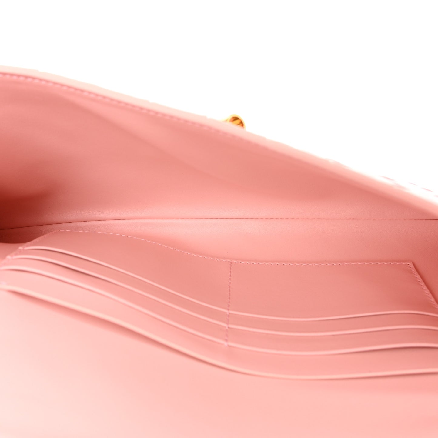 Nappa Intrecciato Long Andiamo Top Handle Clutch Rose