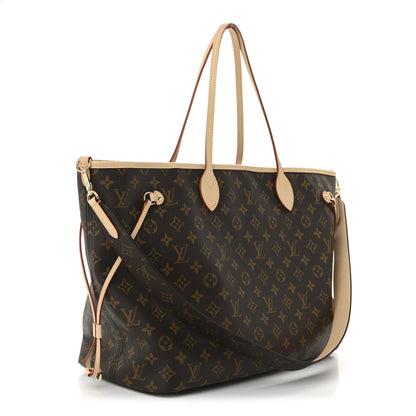 Louis Vuitton Monogram Stamped Inside Out Neverfull Bandouliere GM Beige 3 of 10