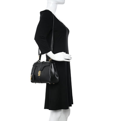 Celine Satinated Calfskin Small 16 Top Handle Bag Black 2 of 11