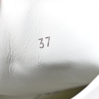 Christian Louboutin Patent Calfskin Womens Fun Vieira Flat Sneakers 37 Bianco 9 of 10