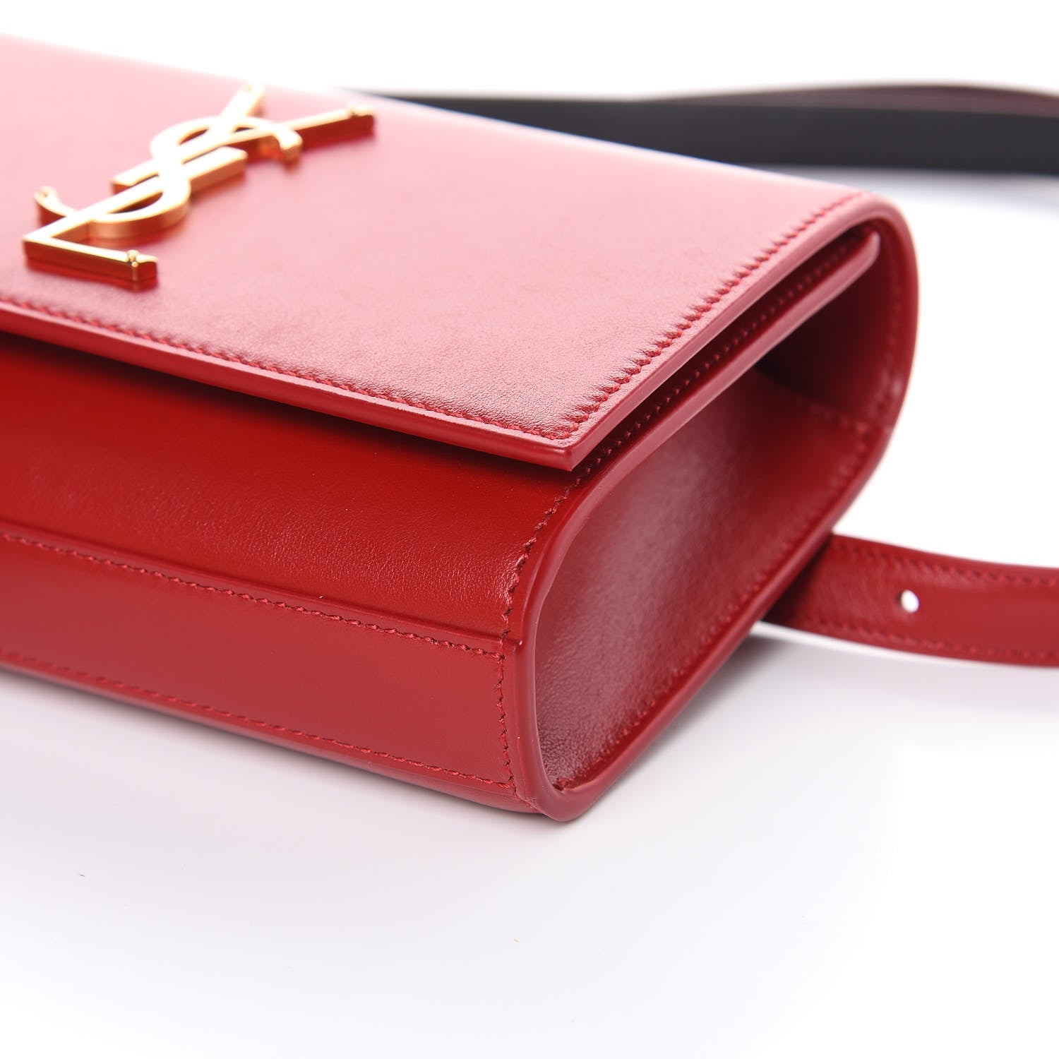 Saint Laurent Smooth Calfskin Monogram Kate Belt Bag Red 8 of 8