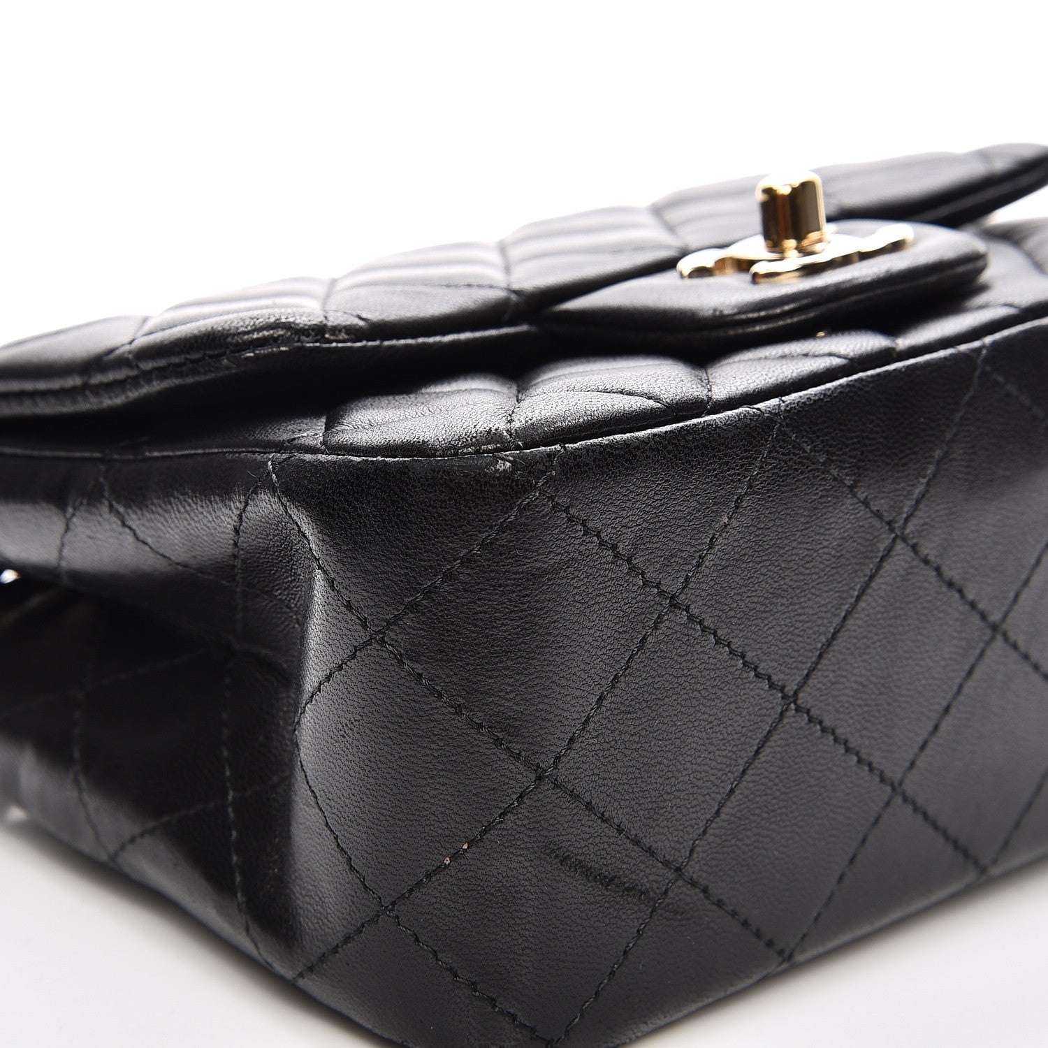 Chanel Lambskin Quilted Mini Square Flap Black 8 of 12