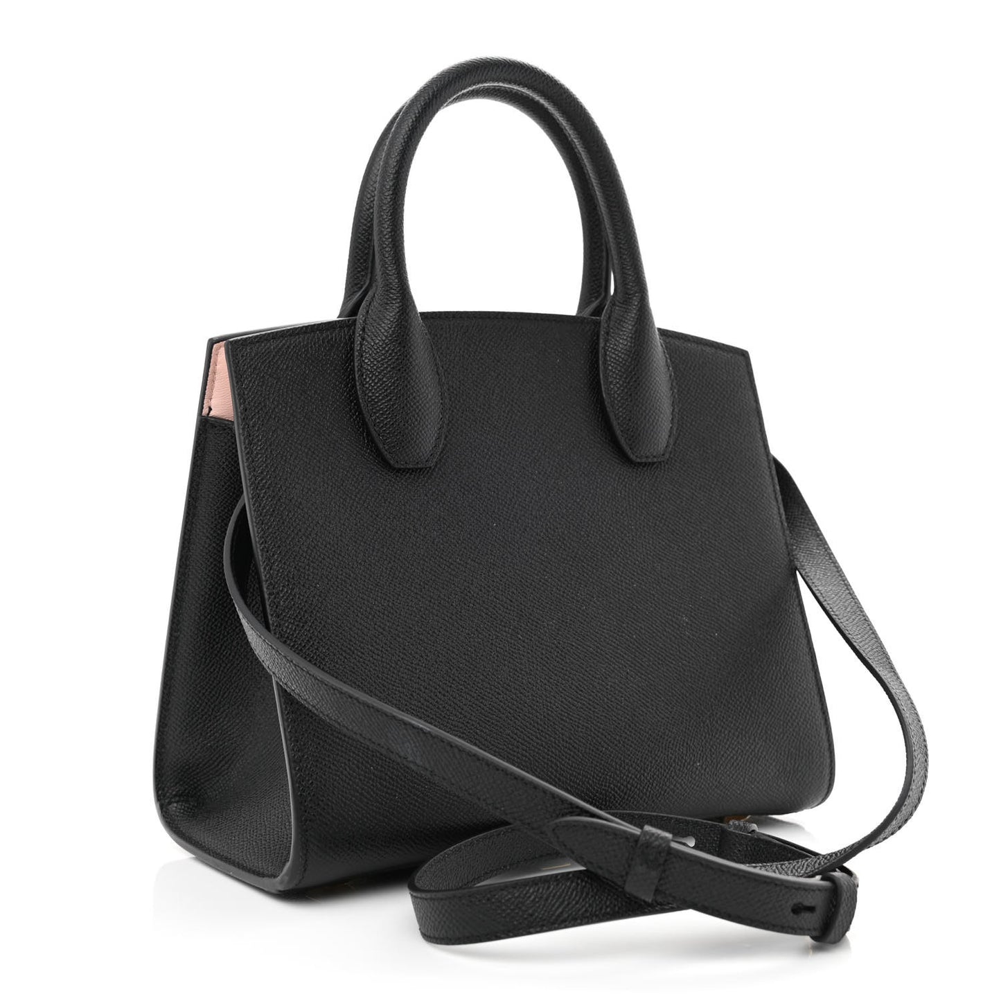 Hammered Calfskin The Studio Box Bag Black