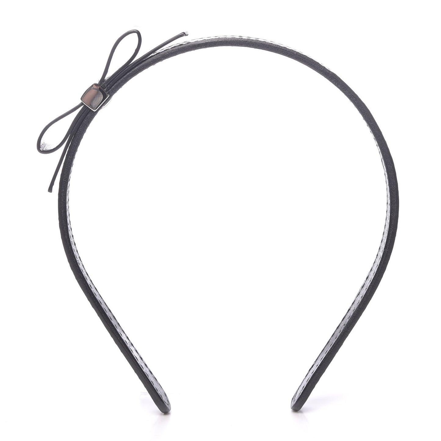 Patent Guccissima Childrens Interlocking G Bow Headband Black