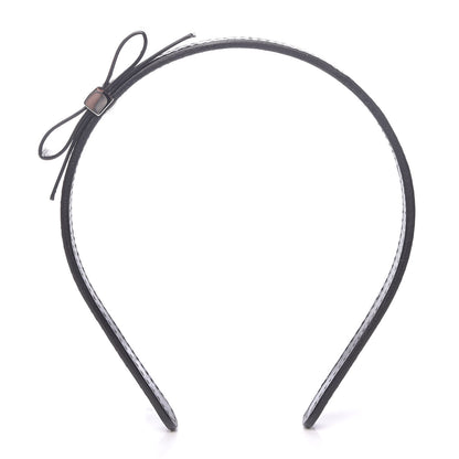 Gucci Patent Guccissima Childrens Interlocking G Bow Headband Black 1 of 5