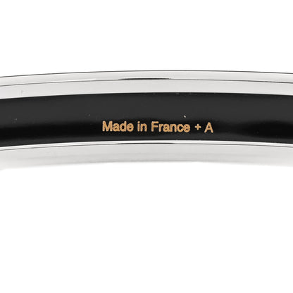 Hermes Enamel Printed Narrow Grand Apparat Bracelet Black 5 of 6