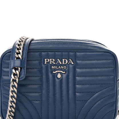 Prada Soft Calfskin Diagramme Crossbody Bag Bleuette 7 of 14