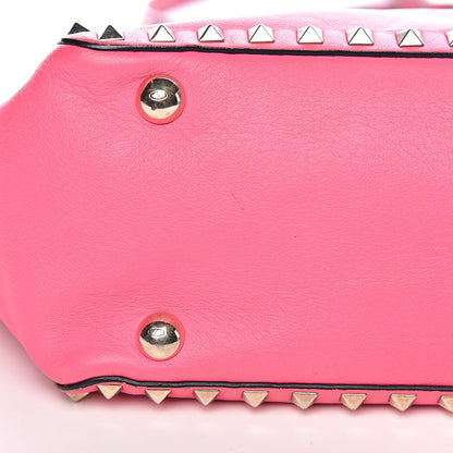 Valentino Garavani Vitello Small Rockstud Tote Fuxia Fluo 9 of 19