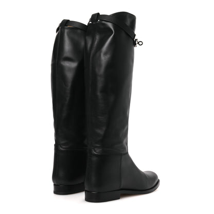 Hermes Box Kelly Jumping Boots 38.5 Black 5 of 11