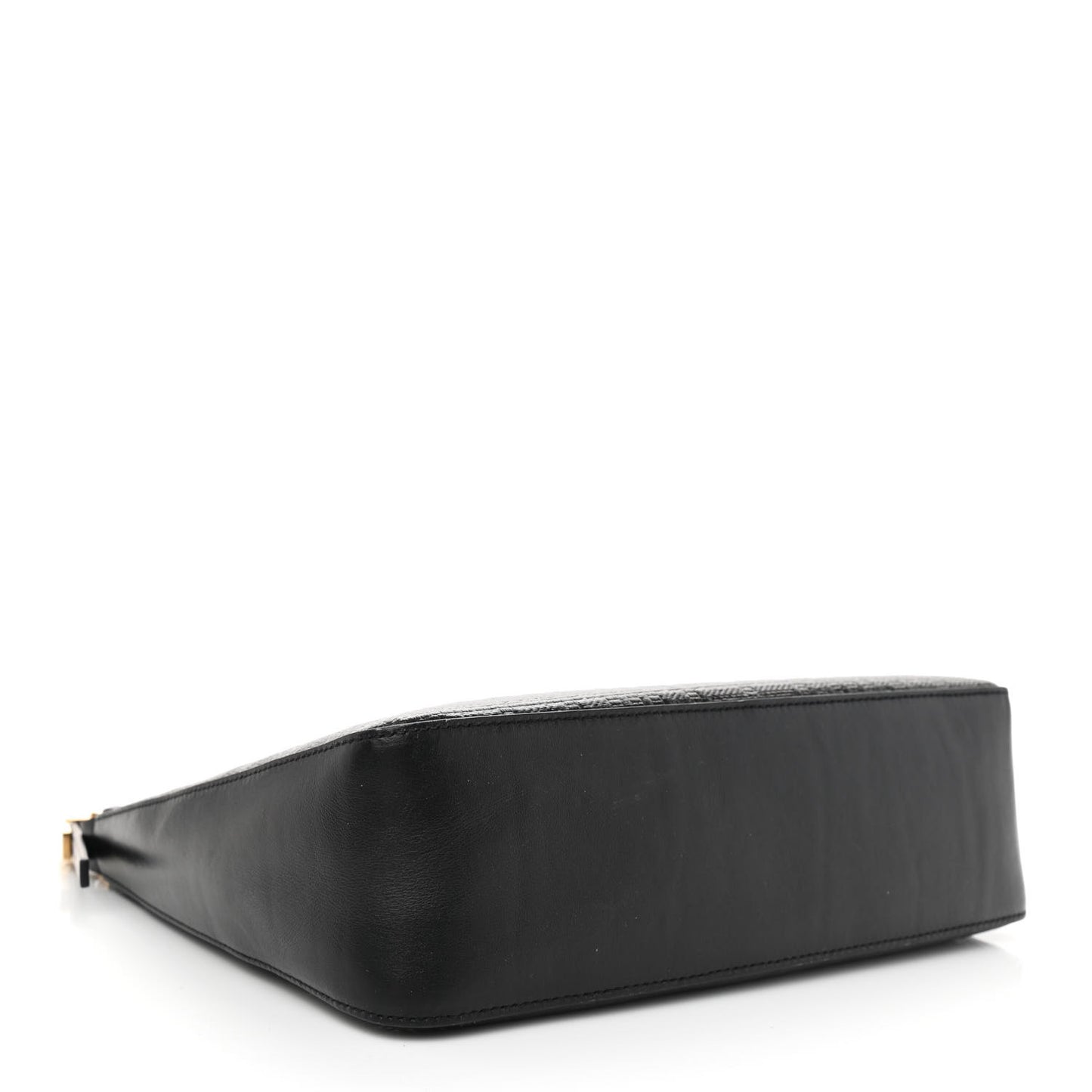 Coated Canvas Logo 4G Embossed Small Moon Cut Out Shoulder Bag Black