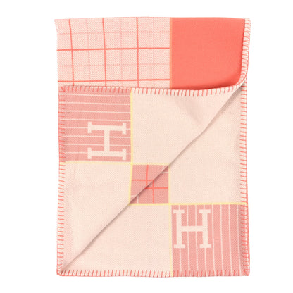 Hermes Wool Cashmere Avalon Cabriole Blanket Melon 2 of 4