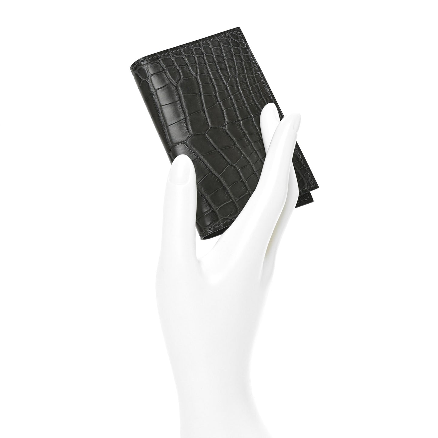 Matte Alligator MC2 Euclide Card Holder Graphite
